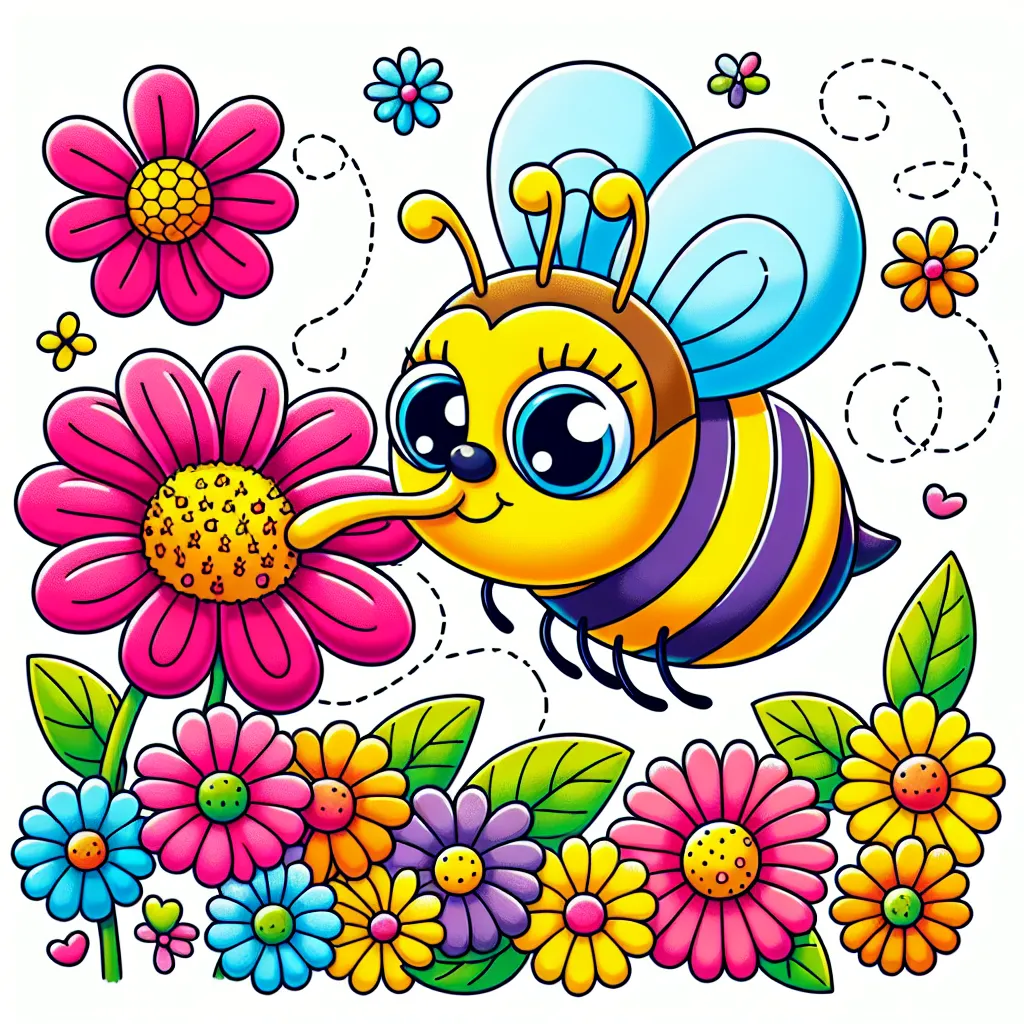 A bee collecting nectar from a flower