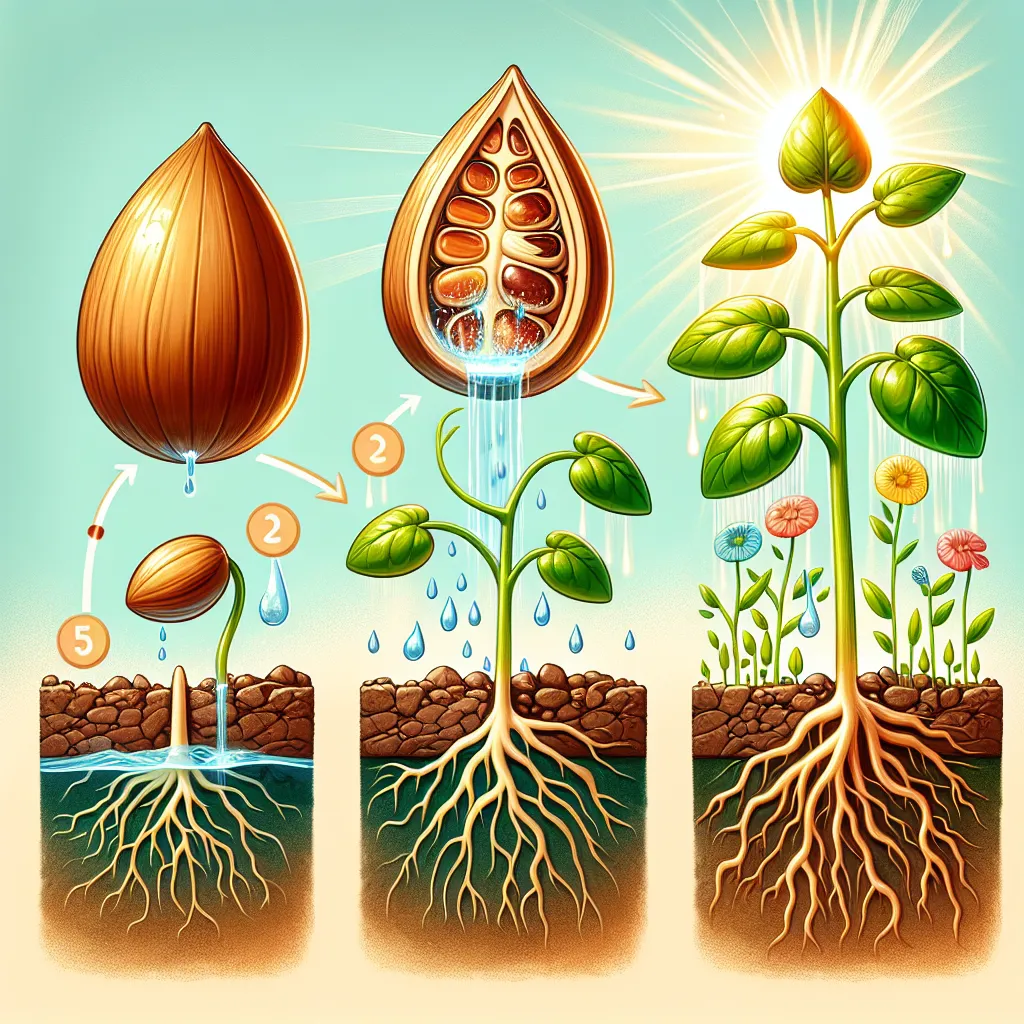 A seed germinating