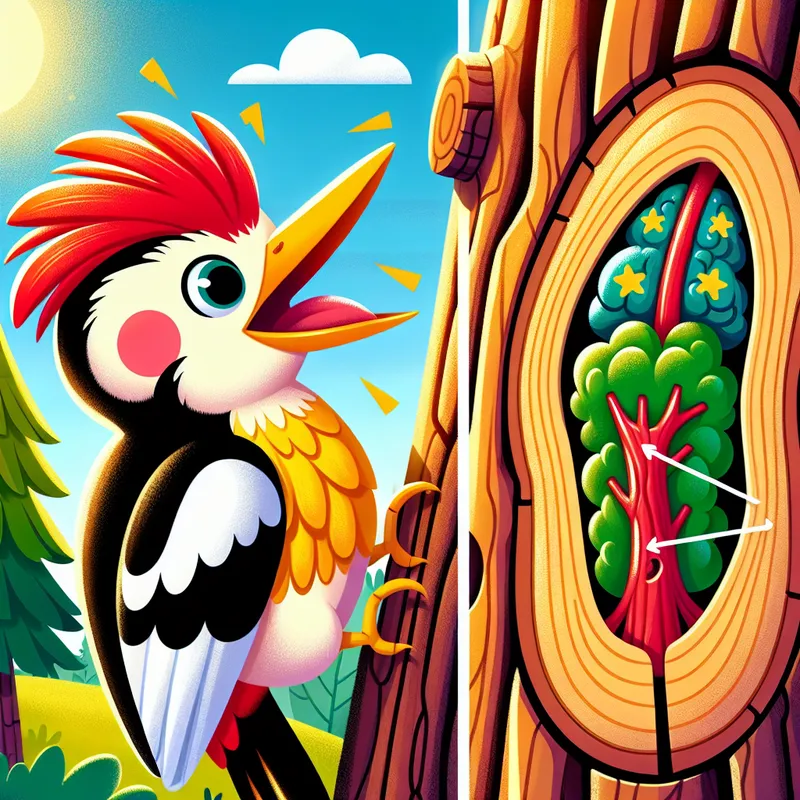 Knock, Knock, No Ouch! How Woodpeckers Bash Trees Without Getting Dizzy